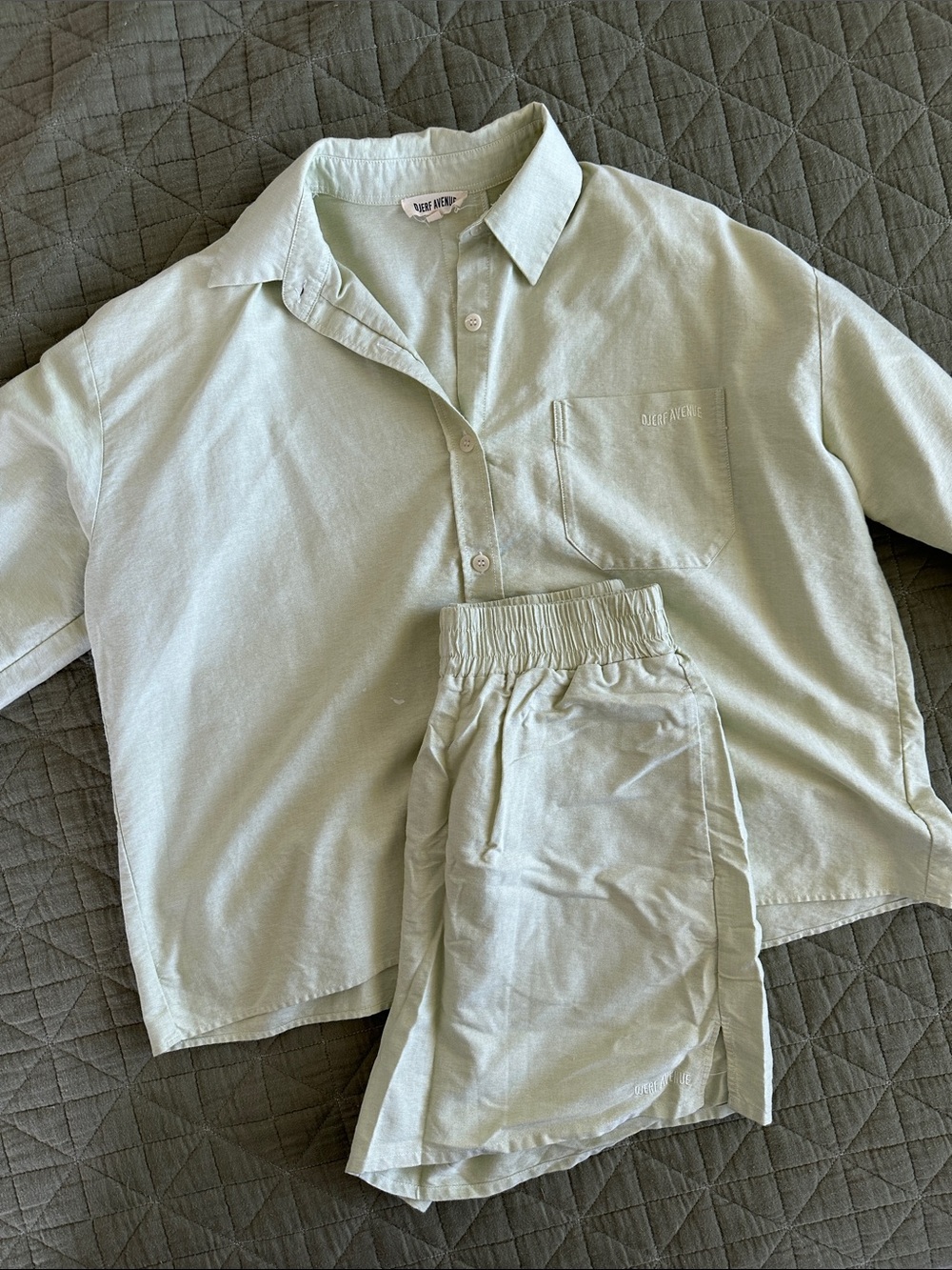 DJERF AVENUE Button Shirt & Shorts Set